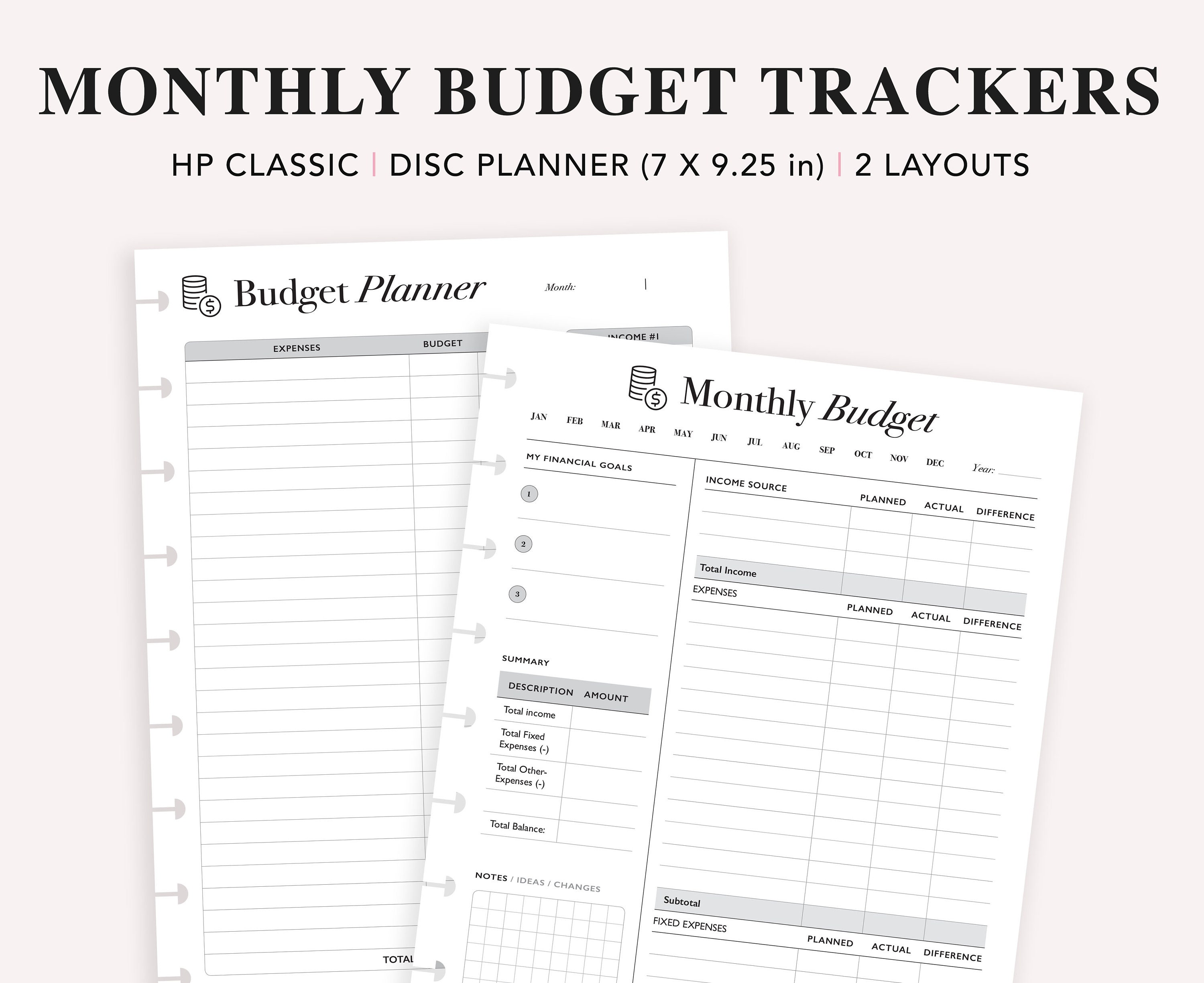 Budget Planner Printable Happy Planner Classic Insert Etsy