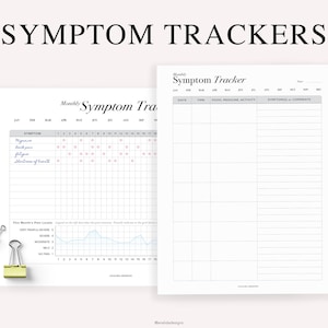 Symptoom Tracker, Afdrukbare Medische Planner, Pijn Tracker, Symptomen Journal, Chronische Ziekte Symptoom Grafiek, A5 Planner Inserts