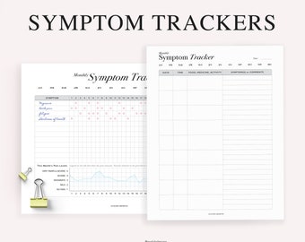 Symptom Tracker, Printable Medical Planner, Pain Tracker, Symptoms Journal, Chronic Illness Symptom Chart, A5 planner Inserts