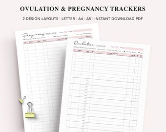 Ovulation Test Strips Tracker, Pregnancy Test Strips Tracker, OPK Tracker, Ovulation Predictor Kits Log, Fertility Planner, TTC Planner, PDF