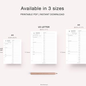 2026 Daily Planner Printable: Time Blocking, A4/A5/Letter (PDF) image 4