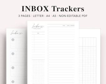 Printable Inbox Planner Inserts, Inbox Tracker, Inbox System, To Do List Template, To Do List Priorities, A5 Filofax, List Brain Dump, PDF