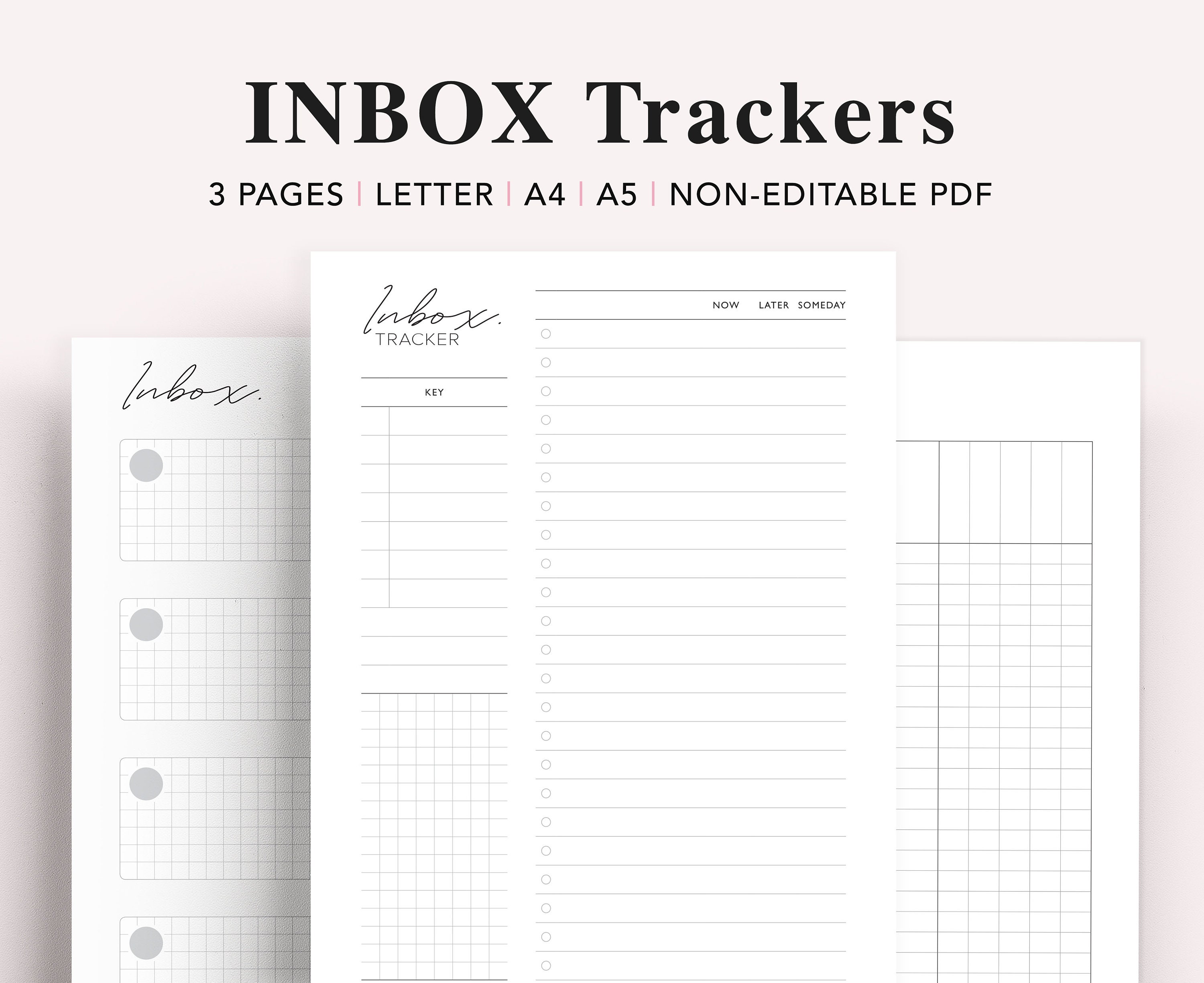 Printable Inbox Planner Inserts Inbox Tracker Inbox System Etsy UK