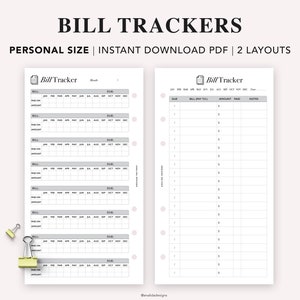 PERSÖNLICHER Rechnungs-Tracker, druckbarer Haushaltsplaner, monatlicher Bill-Tracker, Steuerplaner, Zahlung, Ausgabenplaner, PDF