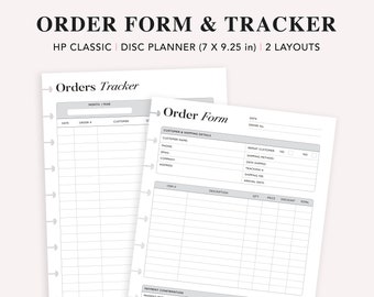 中小企業向けプランナー：注文フォーム＆トラッカー、HPクラシック挿入版（PDF）