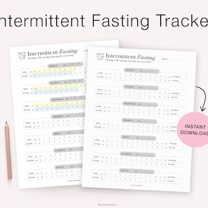 Intermittent Fasting, Fasting Printable, Daily Weekly Keto Tracker ...