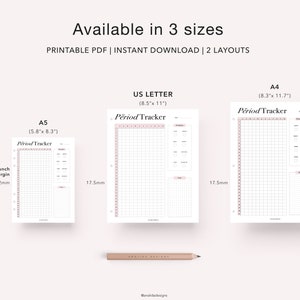 Period Tracker Printable, Menstrual Cycle Planner, Period Tracking, Fertility Ovulation Tracker, A5 planner inserts, PDF Instant Download image 7