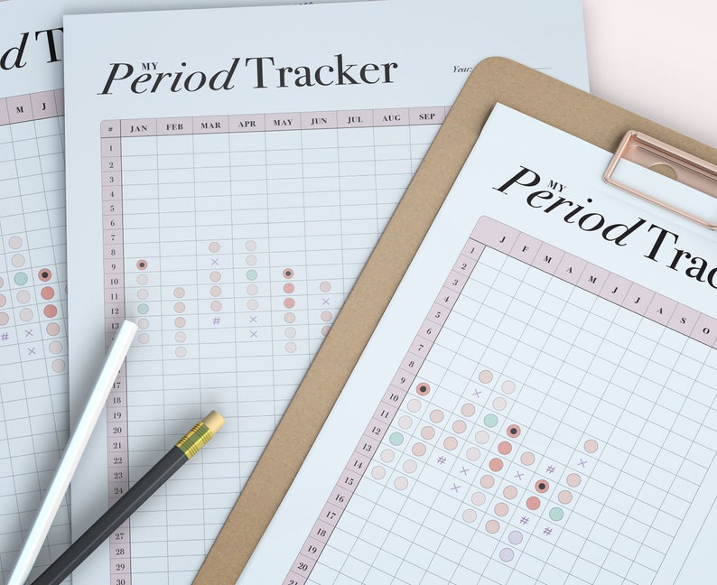 Period Tracker Printable, Menstrual Cycle Planner, Period Tracking, Fertility Ovulation Tracker, A5 planner inserts, PDF Instant Download image 5