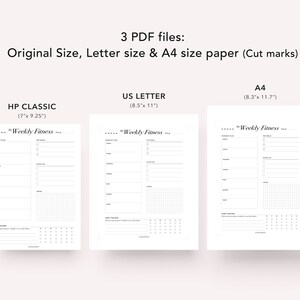 Fitness Planner Printable, Happy Planner Insert, Daily Fitness Tracker ...
