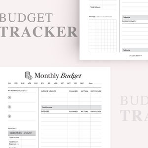 Budget Planner Printable, Happy Planner Classic Insert, Savings Tracker ...