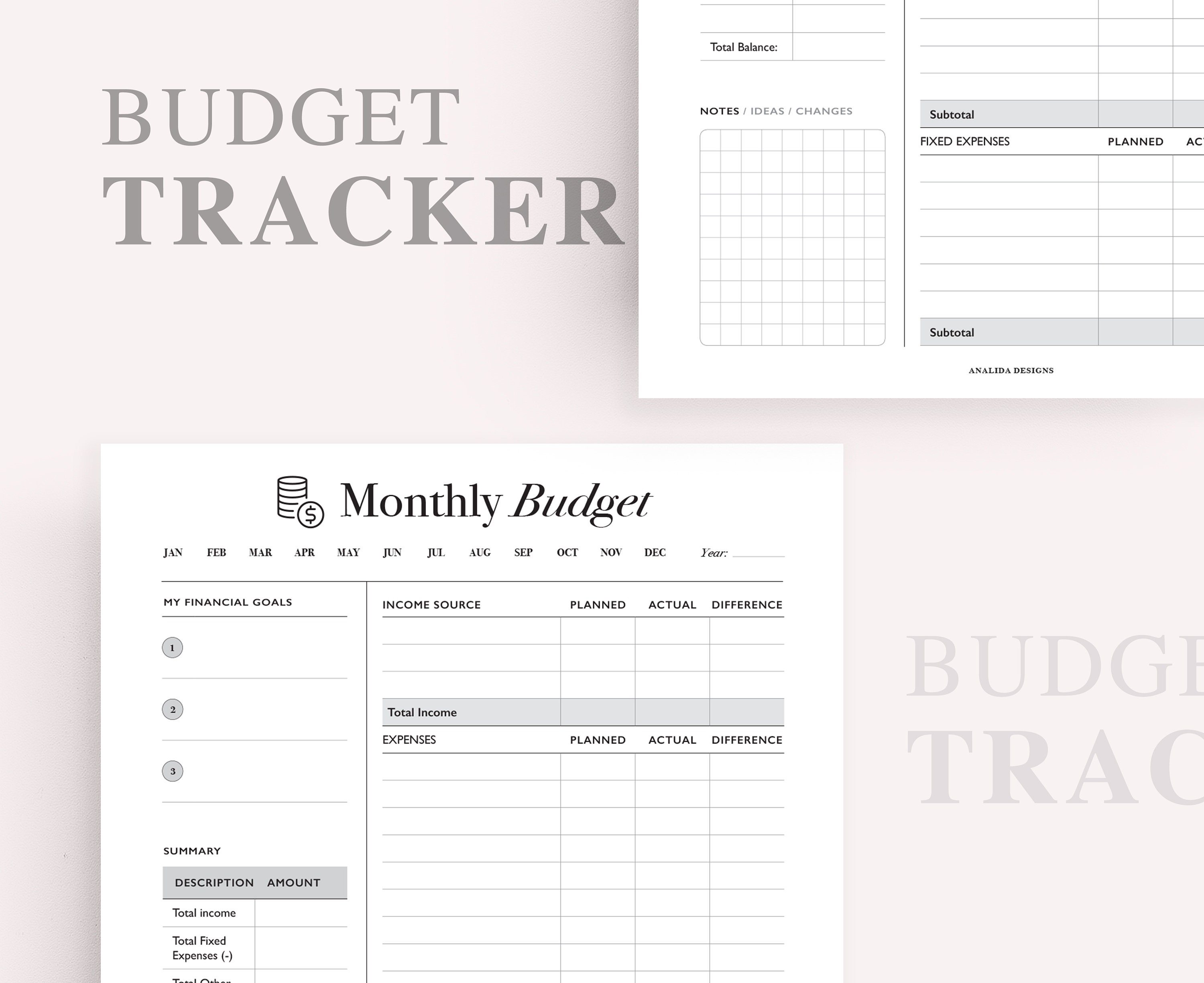 Budget Planner Printable Happy Planner Classic Insert | Etsy
