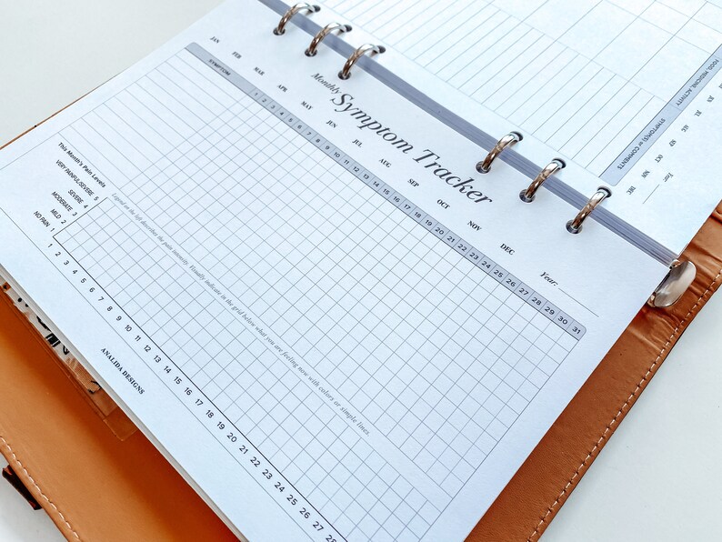 Personal Symptom Tracker: Printable Medical Planner (PDF Download) image 6