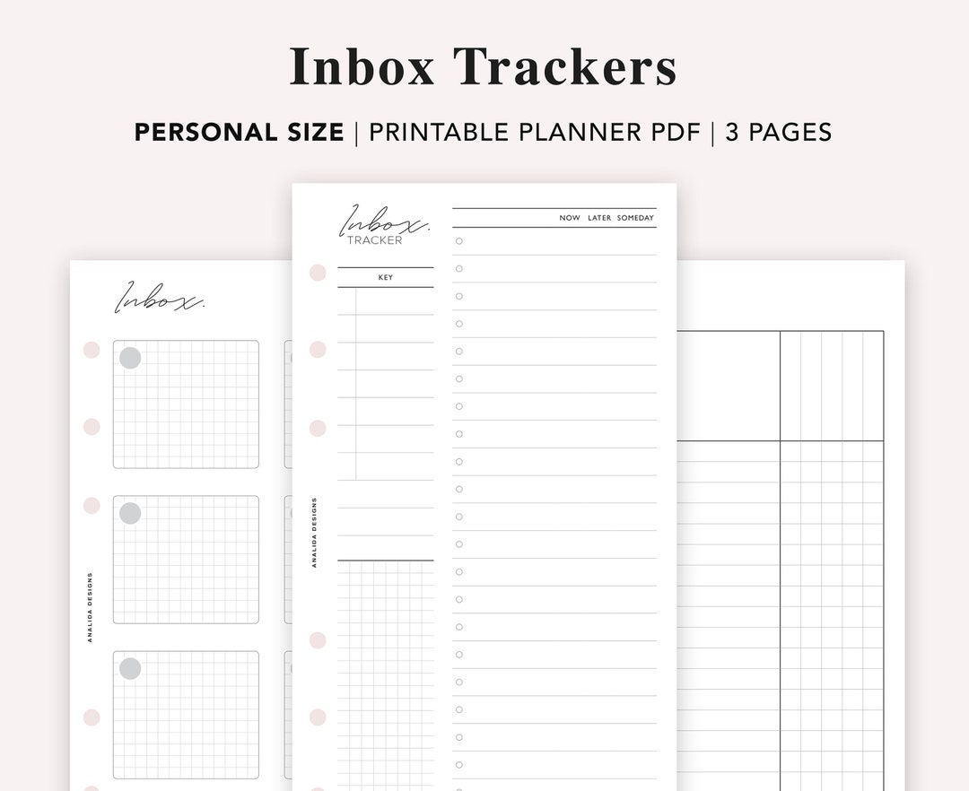 PERSONAL Inbox Planner Inserts Inbox Tracker Inbox System 
