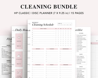 Cleaning Schedule Printable: Pink Planner Inserts (Digital Download)