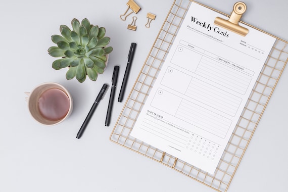 Goal Planner, Goal Setting Printable, Goal Journal, Weekly