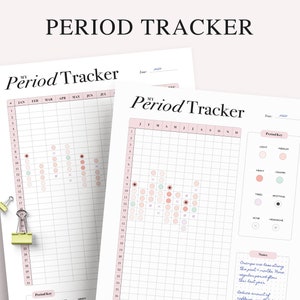 Period Tracker Printable, Menstrual Cycle Planner, Period Tracking, Fertility Ovulation Tracker, A5 planner inserts, PDF Instant Download image 1