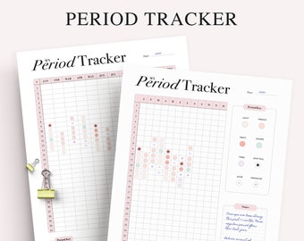 Period Tracker Printable, Menstrual Cycle Planner, Period Tracking, Fertility Ovulation Tracker, A5 planner inserts, PDF Instant Download