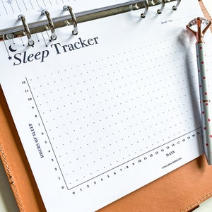 Sleep Tracker Printable, A5 Planner Inserts, Monthly Sleep Log, Sleep Tracking, Sleep Journal, Health Planner, PDF Instant Download image 7