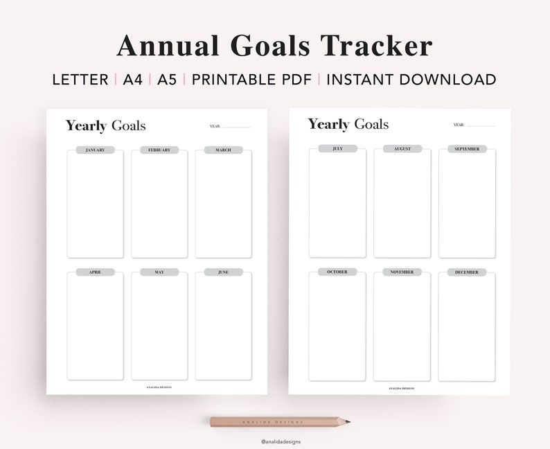 Productivity Planner Bundle Printable, Work Planner, Project Tracker, Life Organizer Template, To Do List, US Letter, A4, A5 planner inserts image 4