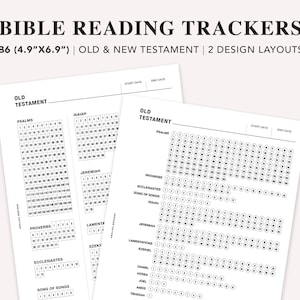 B6 TN Bible Reading Log Checklist, Bible Study Planner, Bible tracker, Scripture Reading Chart, Faith Planner, B6 Printable