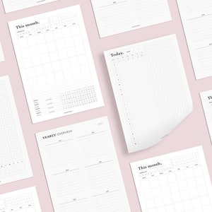 Hobonichi Daily Planner Printable, Daily Weekly Monthly Planner ...