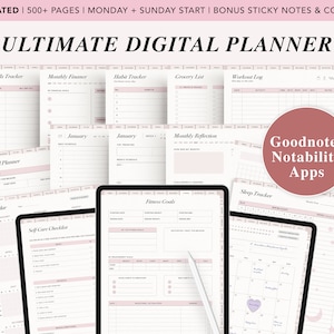 Goodnotes Undated Digital Planner, Ipad Planner, Digital Journal, Notability, Ultimate Fitness Finance Productivity Goodnotes templates