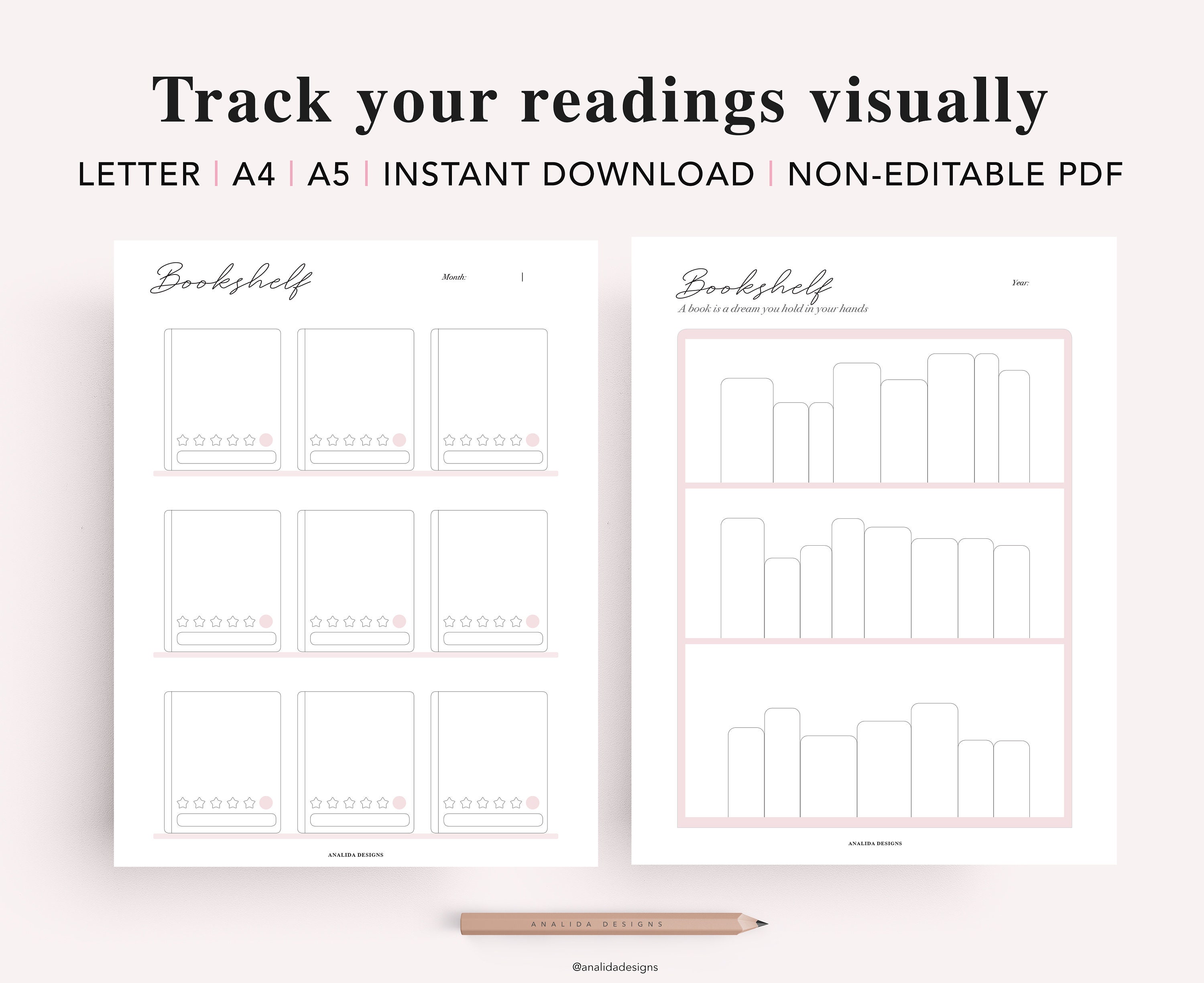 Printable Reading Log for your planner and bullet journal — Krafty Planner