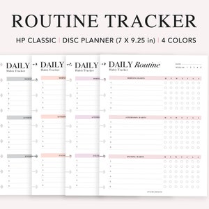 Routine Checklist Printable, Happy Planner Insert, Weekly Routine Template, To-Do List, Daily Habit Tracker, HP Classic Refill, PDF Download
