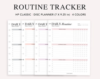 Routine Checkliste Printable, Happy Planner Insert, wöchentliche Routinevorlage, To-Do Liste, Tägliche Habit Tracker, HP Classic Nachfüllen, PDF Download