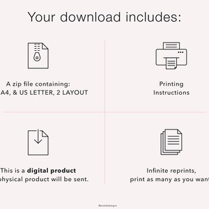 Period Tracker Printable, Menstrual Cycle Planner, Period Tracking, Fertility Ovulation Tracker, A5 planner inserts, PDF Instant Download image 8