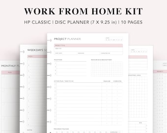 Work from Home Printable, Happy Planner Insert, Time Management Planner, Project Planner, Remote Work, Business Planner, Work To Do List PDF