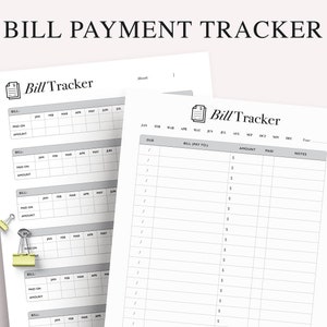 Zahlungs-Tracker: Minimalistischer Kalender (Digitaler Download)