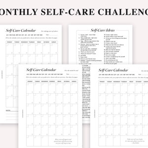FC Compact Size Self Care Planner, Self Care Journal, Self Care Worksheet, Wellness Planner, Mental Health Journal, Mood Tracker image 5