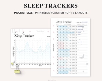 Pocket Sleep Tracker Printable: Monthly Sleep Log (PDF)