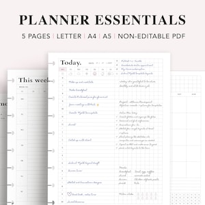 Hobonichi Daily Happy Planner Classic Printable, Daily Weekly Monthly Planner, Undated Day Planner, Weekly Schedule, Quarantine Planner