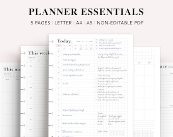 Hobonichi Daily Happy Planner Classic Printable, Daily Weekly Monthly Planner, Undated Day Planner, Weekly Schedule, Quarantine Planner