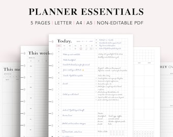 Hobonichi Style Planner Printable: Daily, Weekly, Monthly (PDF)