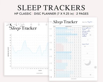 Sleep Tracker Printable Happy Planner Classic Insert, Monthly Sleep Log, Sleep Tracking, Sleep Journal, Health Planner, HP Classic refill