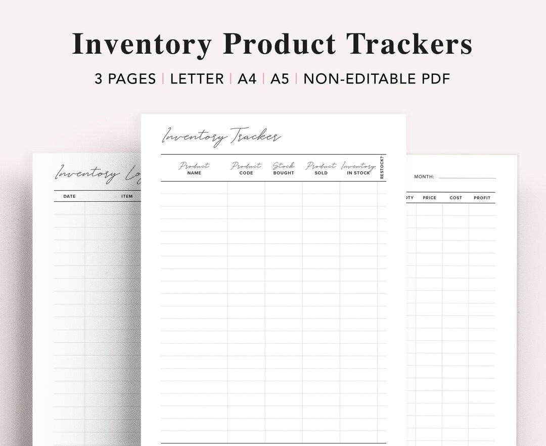 Smallwares Inventory.pdf Product Inventory Tracker: Small Business Inventory List (PDF) - Etsy