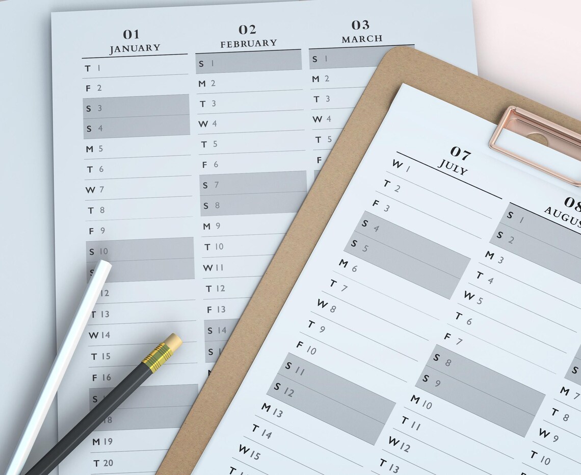 2026 Yearly Planner Printable: Personal Filofax Insert (PDF Download ...