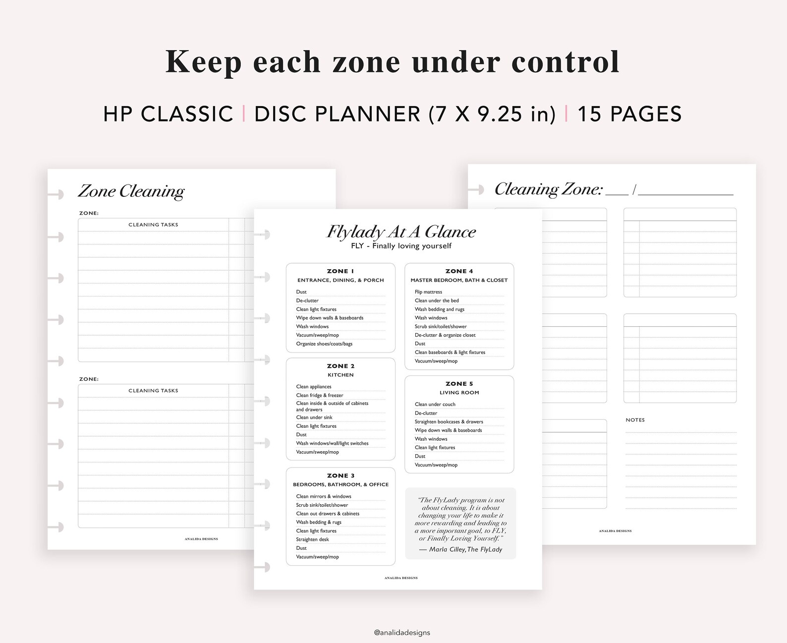 Cleaning Schedule Printable Happy Planner Classic Insert - Etsy