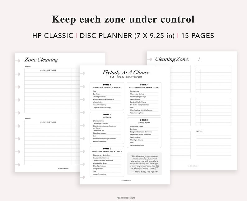 Cleaning Schedule Printable Happy Planner Classic Insert - Etsy