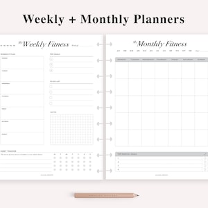 Fitness Planner Printable Happy Planner Insert Daily Fitness image 4