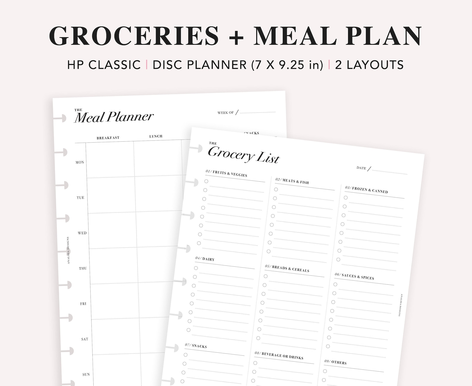 Grocery List Printable Happy Planner Classic Weekly Meal - Etsy Canada