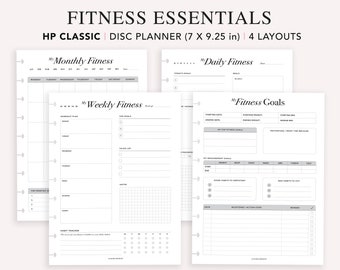 Fitness Planner Printable: Daily, Weekly, Monthly Tracker (HP Classic, PDF Download)