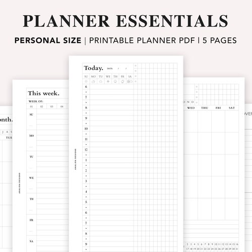 PERSONAL Hobonichi Daily Printable Daily Weekly Monthly | Etsy