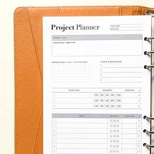 Daily Pomodoro Planner Printable, Project Planner, Productivity Planner, Business Planner, Day Planner, PDF Instant Download, A5 image 3
