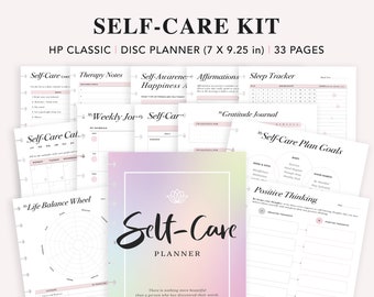 Self Care Journal, Happy Planner Classic Insert, Self Care Planner, Self Care Worksheet, Wellness Planner, Mental Health, Mood Tracker