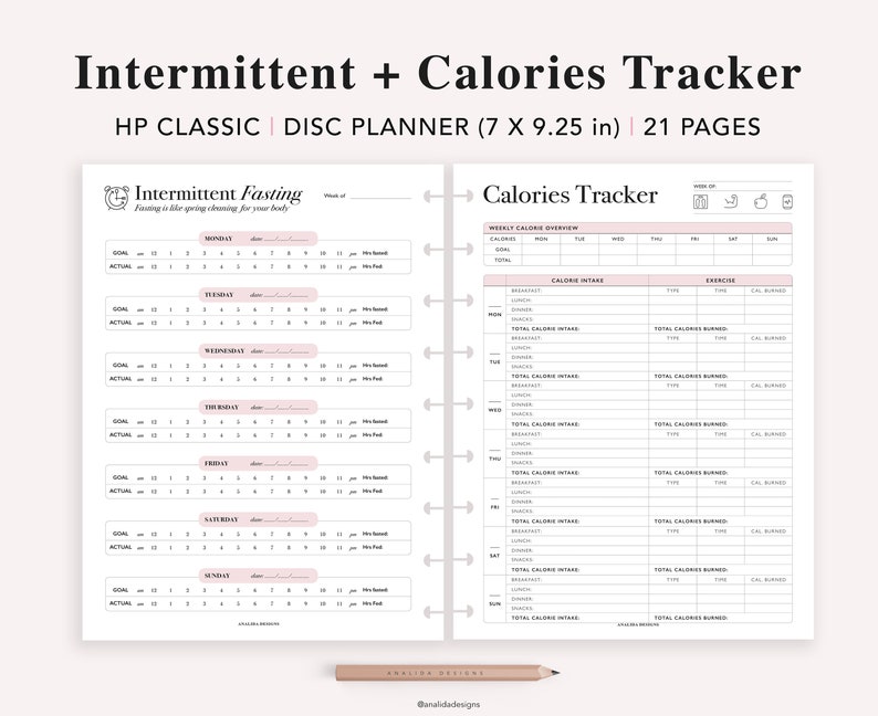 Fitness Planner Printable Happy Planner Classic Insert | Etsy