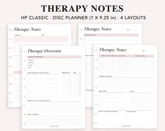 Therapy Notes Planner Printable: Happy Planner Classic Inserts (PDF)
